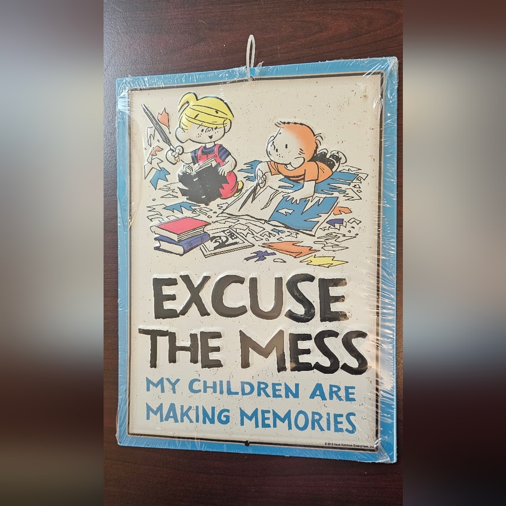 Excuse the Mess Wall Decor Sign - Denimnis The Menace New